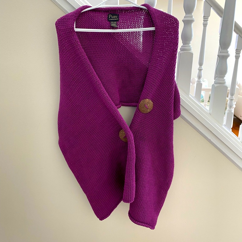 Purple Over The Shoulder Shawl